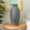 Whitewashed Black Textured Decorative Ceramic Vase